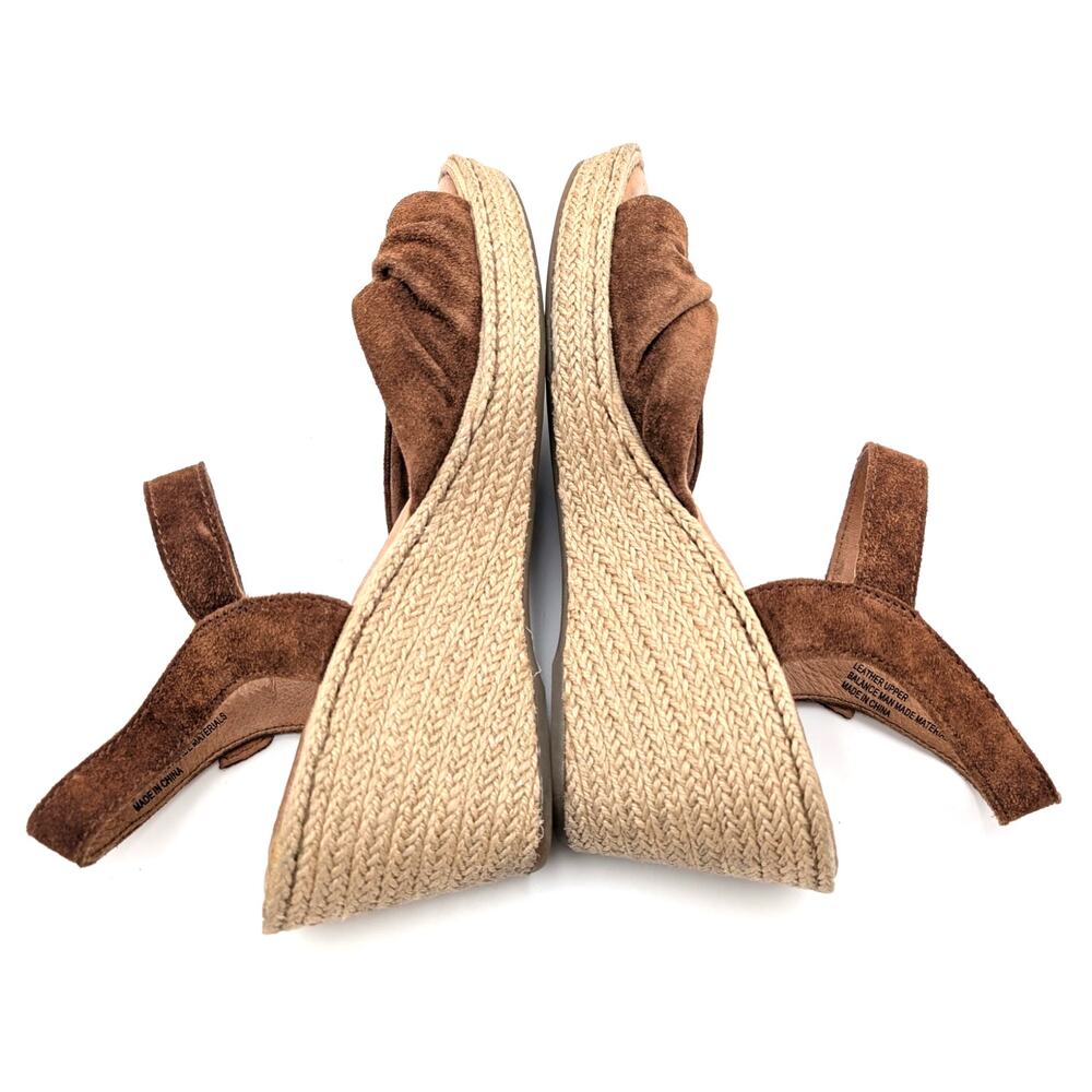 Born Monticello Knotted Wedge Sandal Women's Ankle Strap Brown Size US10M EU41 - Picture 12 of 14